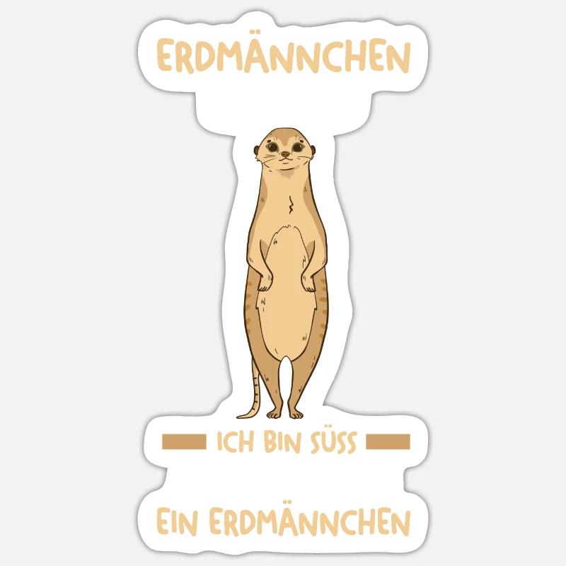 Erdmännchen Sticker Größe S (10 x 10 cm)