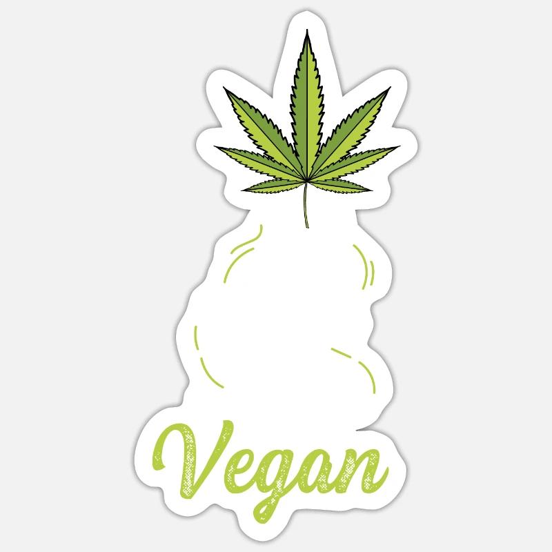 Ich bin ein Veganer Raucher Gift Sticker Größe S (10 x 10 cm)