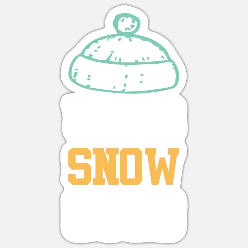 Citation de snowboarder - Sticker taille S (10 x 10 cm) - blanc mat