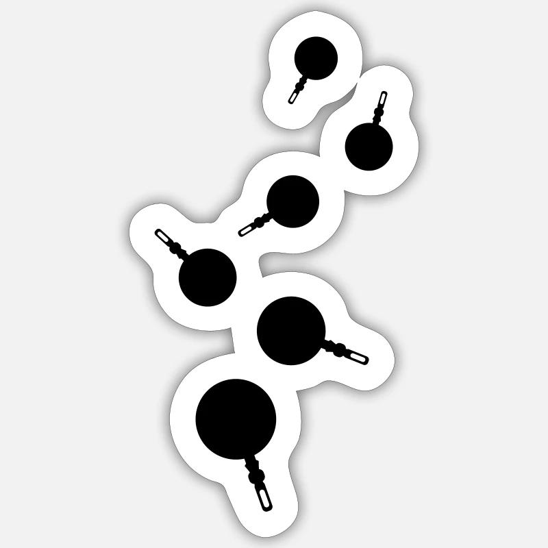 Pfanne Küche Chef - Sticker Größe S (10 x 10 cm) - Mattweiß