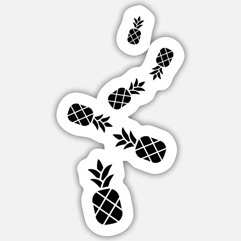 Pineapple fruit - Sticker size S (10 x 10 cm) - white matte