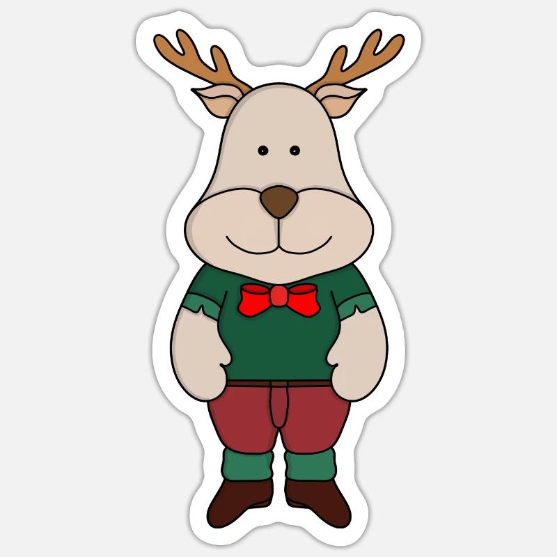 A cute deer - Sticker size S (10 x 10 cm) - white matte