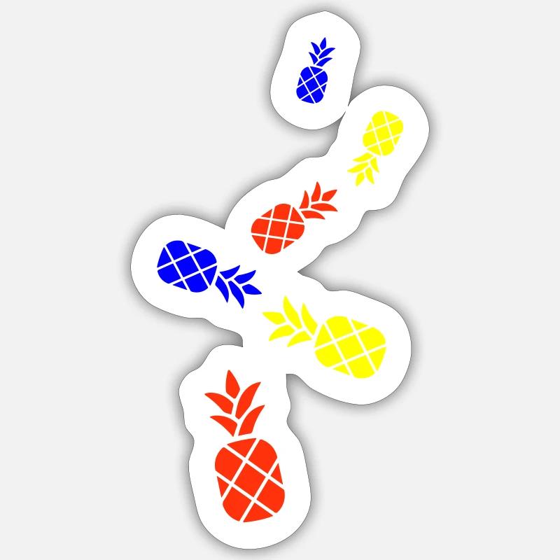 Pineapple fruit - Sticker size S (10 x 10 cm) - white matte