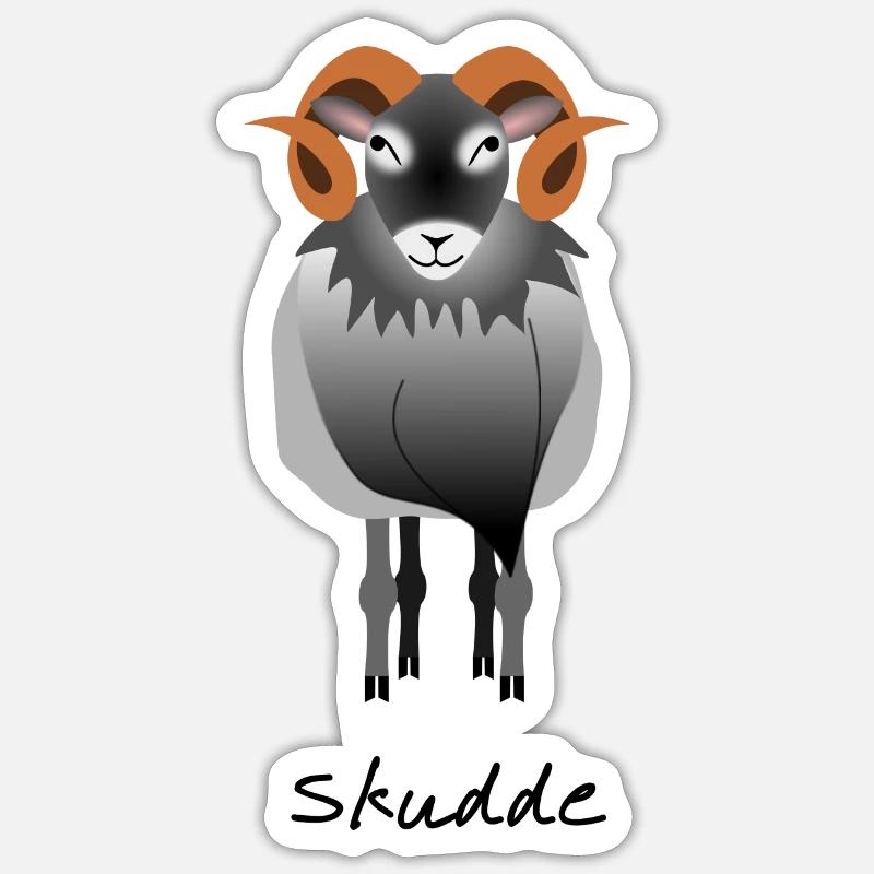 Skudde grau Sticker Größe S (10 x 10 cm)