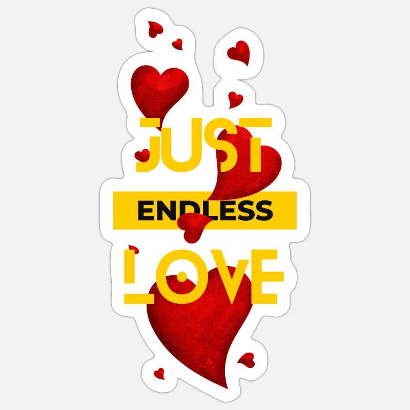 Endless Love - Sticker size S (10 x 10 cm) - white matte