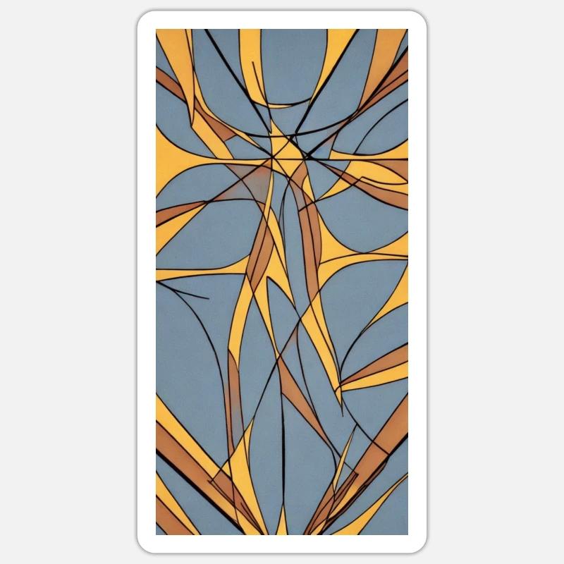 Abstrakte Kunst - Sticker Größe S (10 x 10 cm) - Mattweiß
