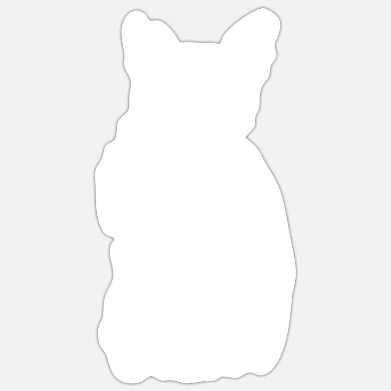 Chat, Chaton blanc Sticker taille S (10 x 10 cm)