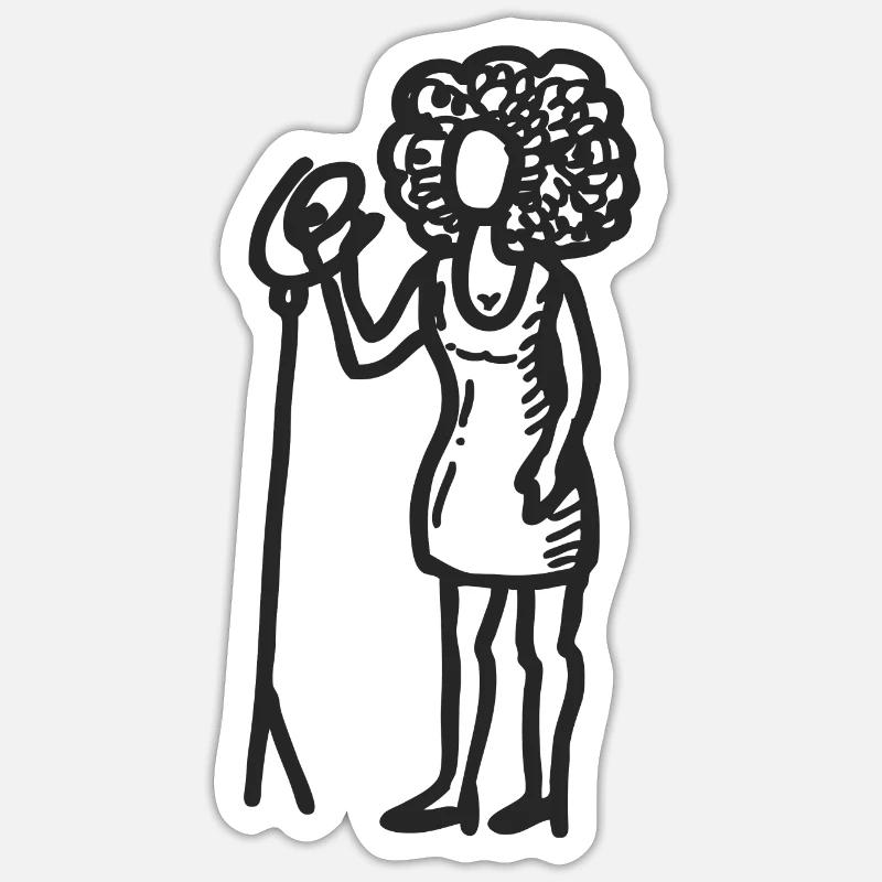 Singer-singer - Sticker size S (10 x 10 cm) - white matte