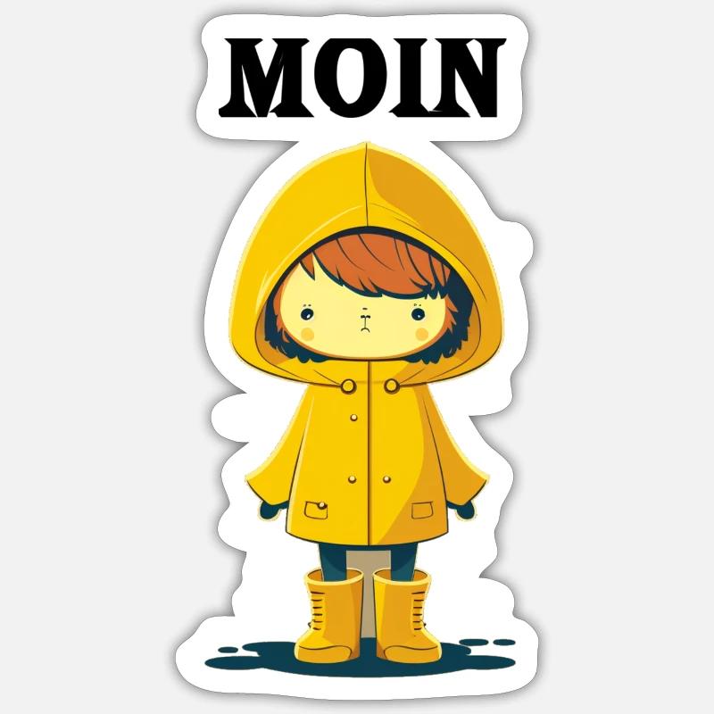 Moin - Sticker Größe S (10 x 10 cm) - Mattweiß