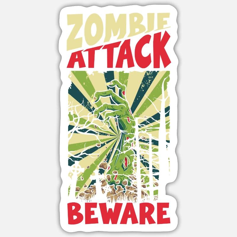 Bande dessinée de style rétro - Sticker taille S (10 x 10 cm) - blanc mat