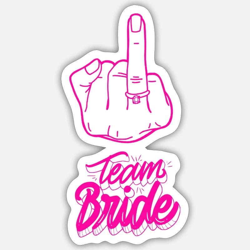 Team Bride Sticker Größe S (10 x 10 cm)