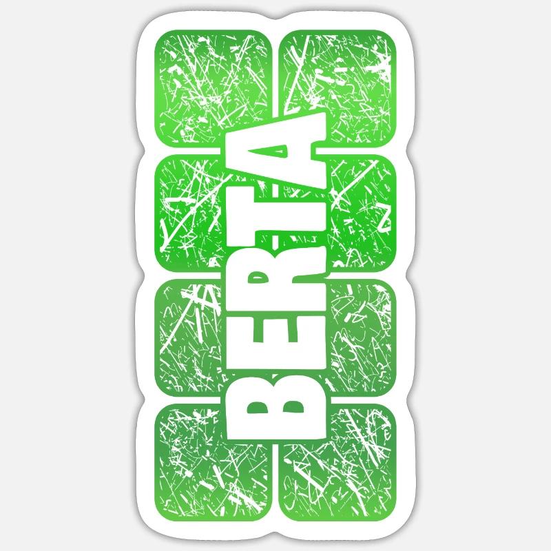 Mädchenname Berta Sticker Größe S (10 x 10 cm)