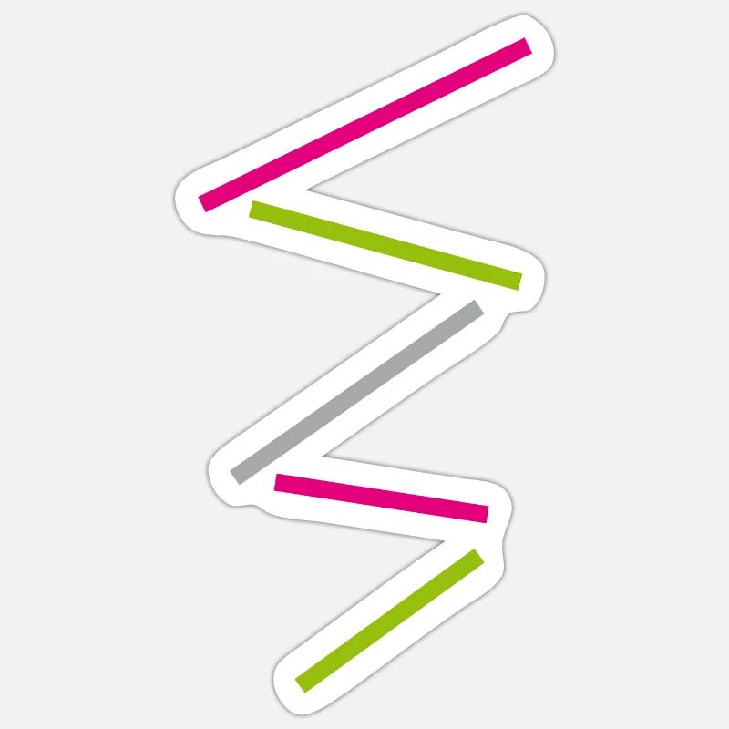 Minimal Stripes - Pattern Jagged Sticker size S (10 x 10 cm)