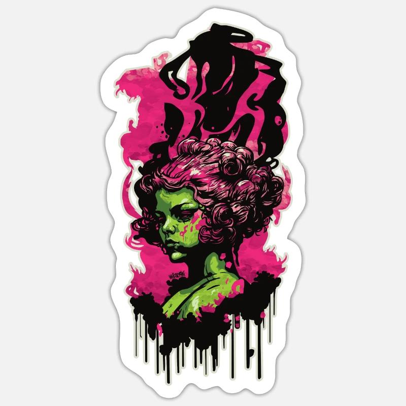 Neon Graffiti Sticker size S (10 x 10 cm)