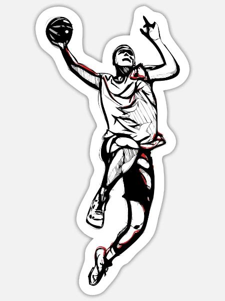 Ballsport - Sticker Größe S (10 x 10 cm) - Mattweiß