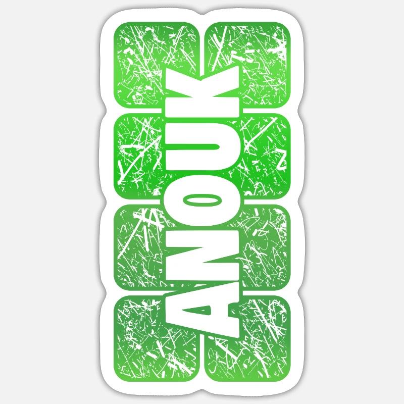 First name Anouk - Sticker size S (10 x 10 cm) - white matte