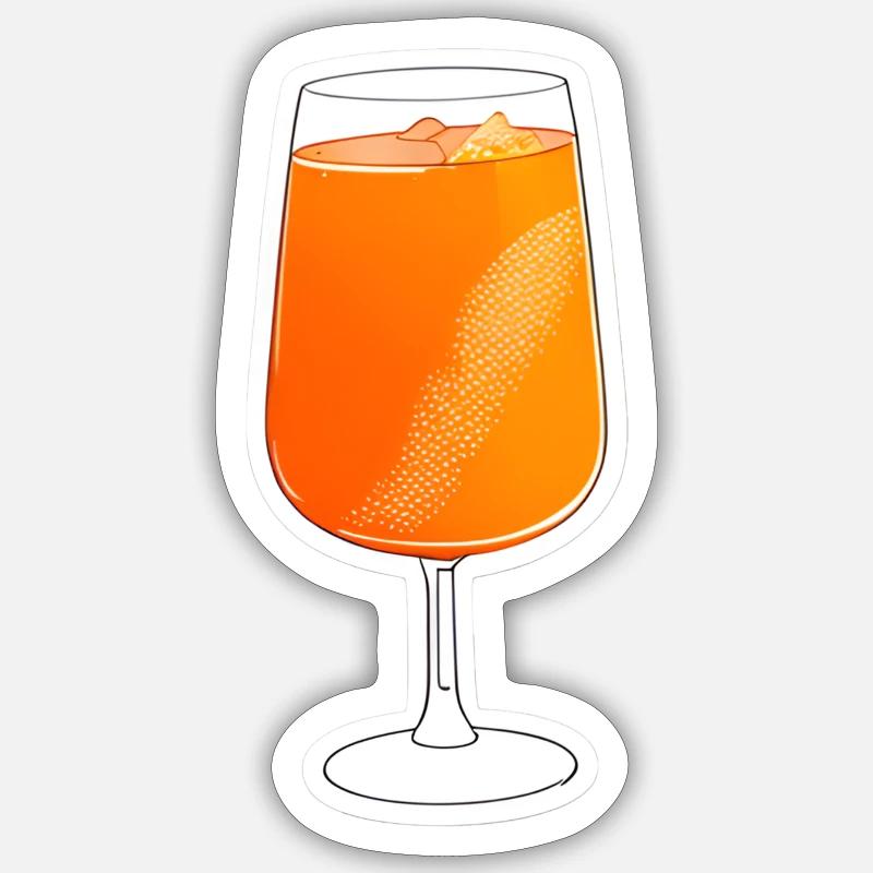 Spritz Summer Drink Cocktail - Sticker size S (10 x 10 cm) - white matte