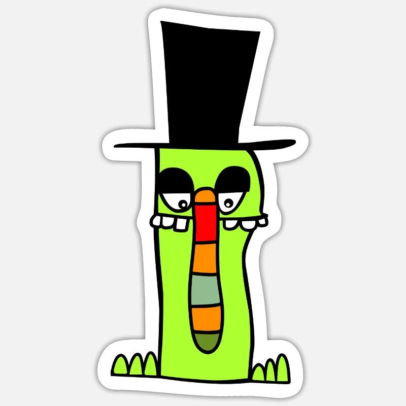 Funny Face - Sticker Größe S (10 x 10 cm) - Mattweiß