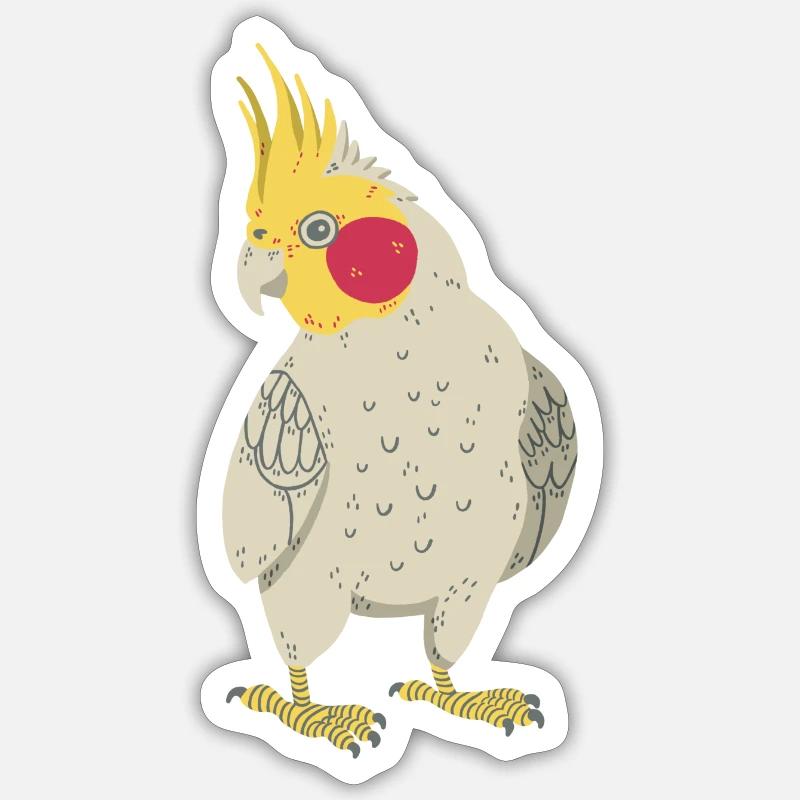 Calopsitte Sticker taille S (10 x 10 cm)