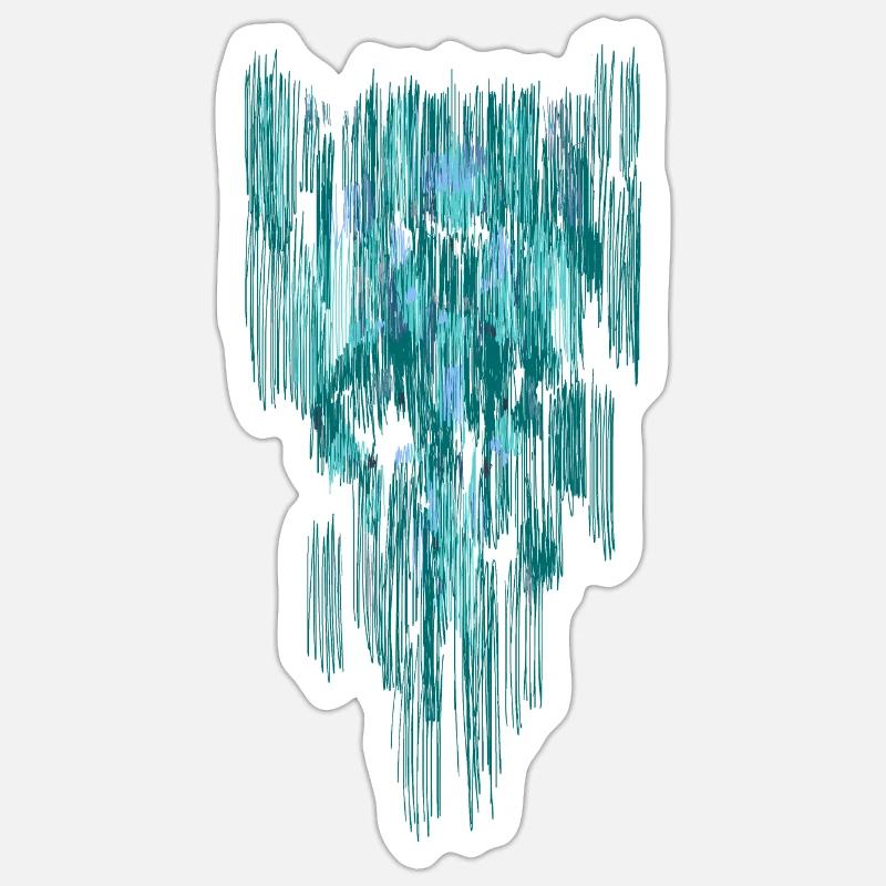Geist - Horror Abstrakt - Sticker Größe S (10 x 10 cm) - Mattweiß