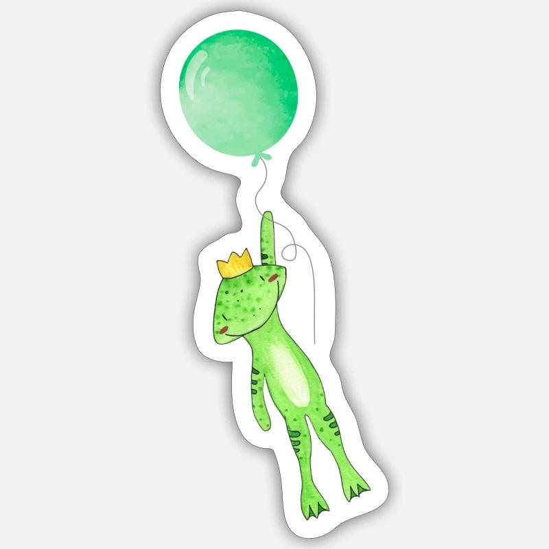 Flying Frog - Sticker taille S (10 x 10 cm) - blanc mat