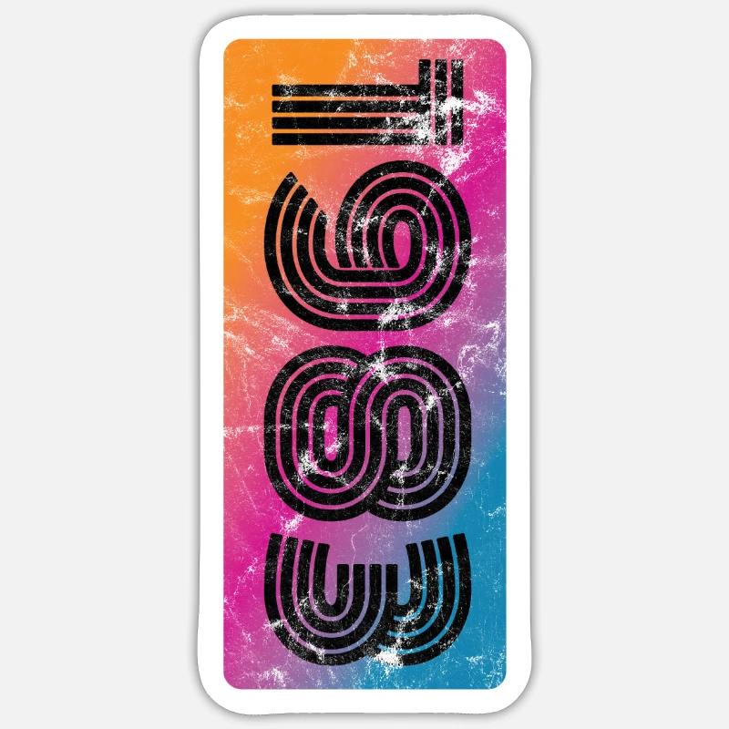 Millésime 1983 - Sticker taille S (10 x 10 cm) - blanc mat
