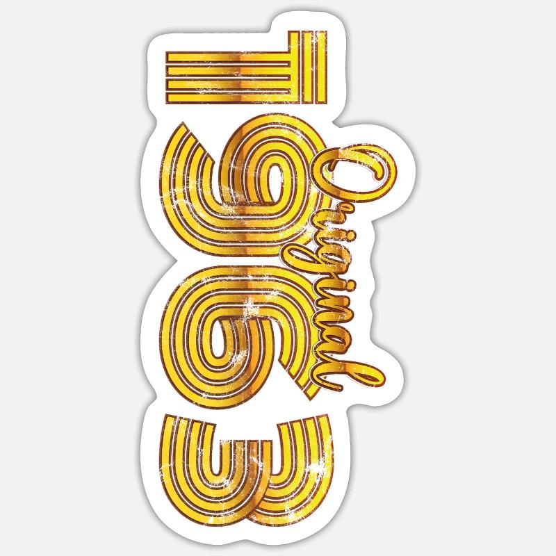 Millésime 1963 - Sticker taille S (10 x 10 cm) - blanc mat