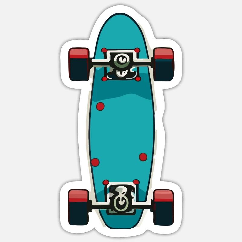 Skateboard - Sticker size S (10 x 10 cm) - white matte