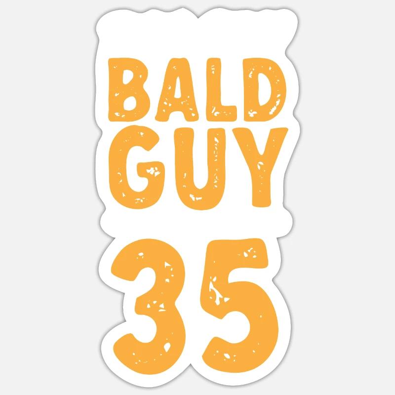 Bald Head Baldness Beard Bald Head Sticker size S (10 x 10 cm)