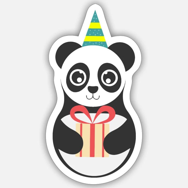 Herr Panda Sticker Größe S (10 x 10 cm)