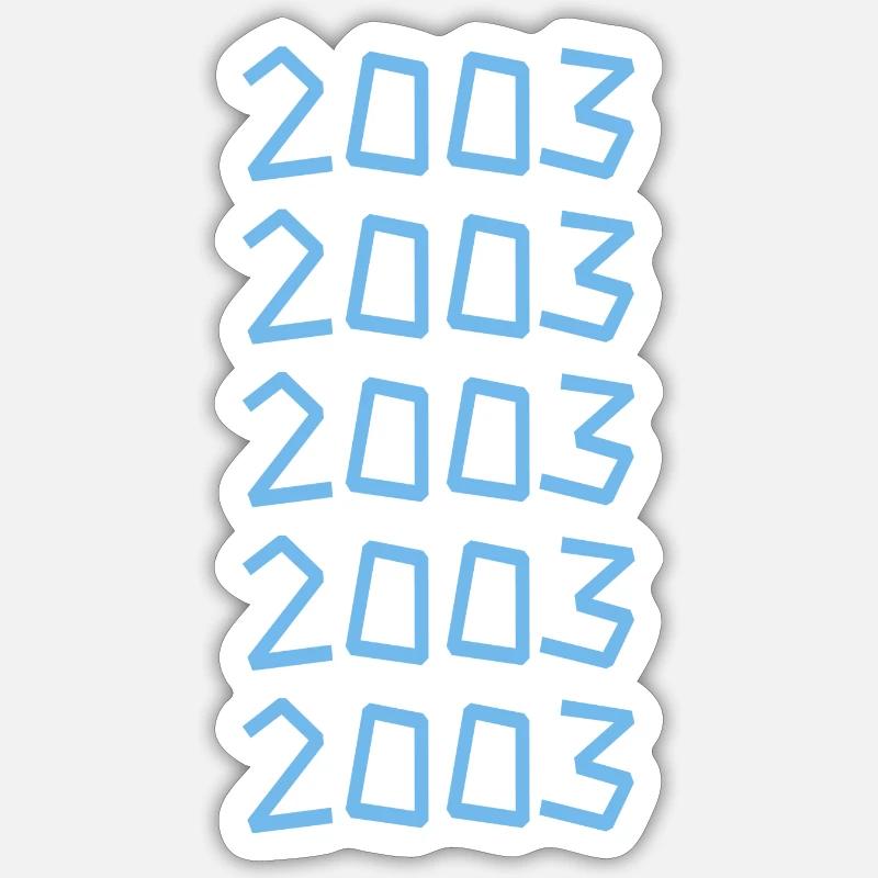 2003 - Sticker taille S (10 x 10 cm) - blanc mat