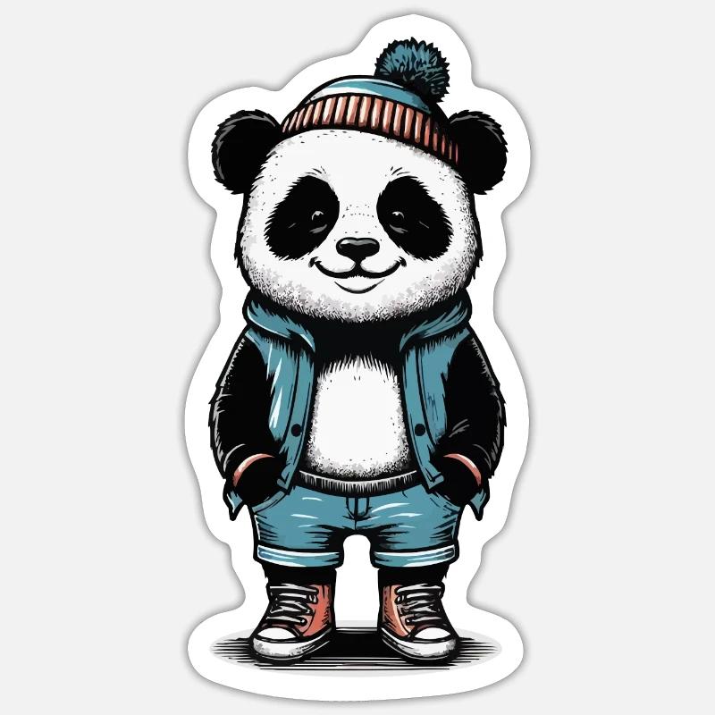 Cool Panda - Sticker size S (10 x 10 cm) - white matte