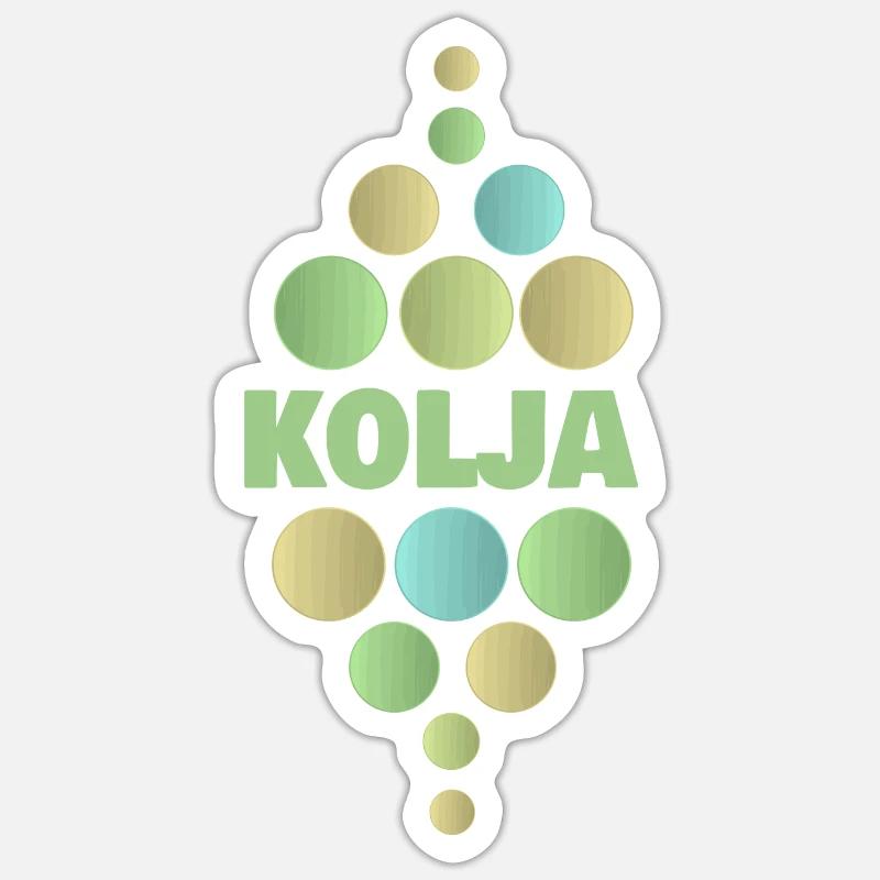 Kolya - Sticker taille S (10 x 10 cm) - blanc mat