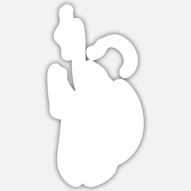 Plongée - Sticker taille S (10 x 10 cm) - blanc mat