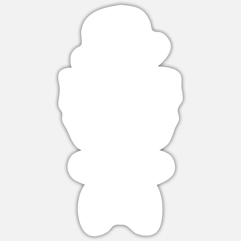 Schnauzer Denis - Sticker Größe S (10 x 10 cm) - Mattweiß
