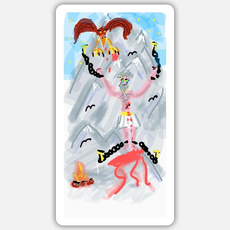 Prometheus - Sticker Größe S (10 x 10 cm) - Mattweiß