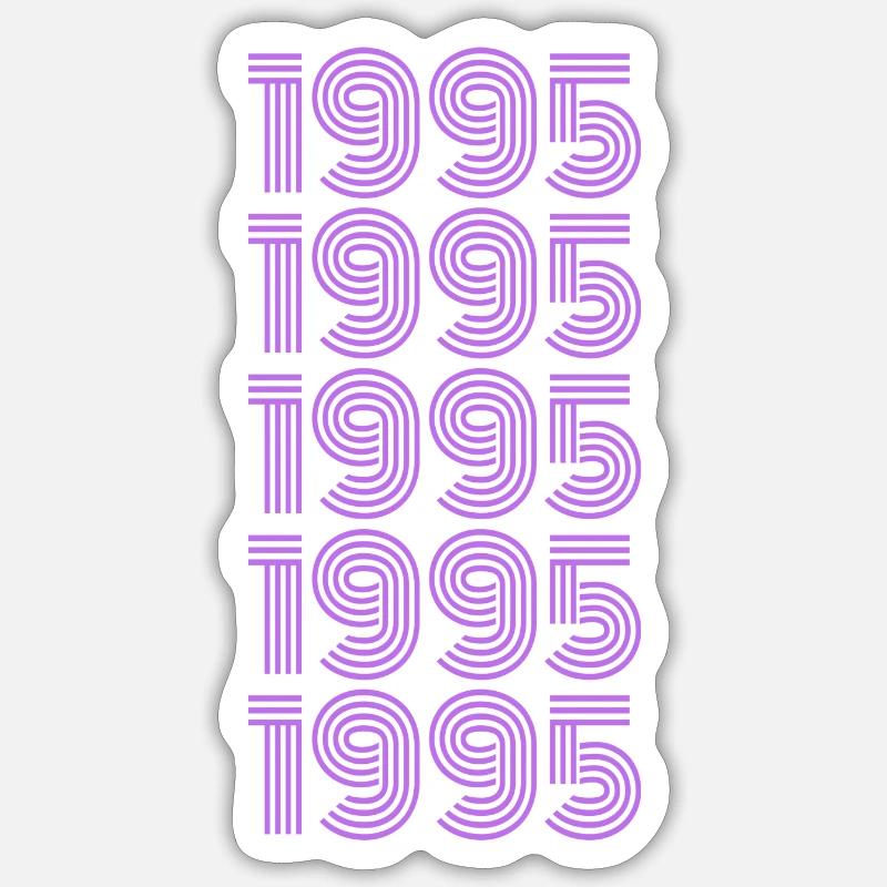 1995 - Sticker size S (10 x 10 cm) - white matte