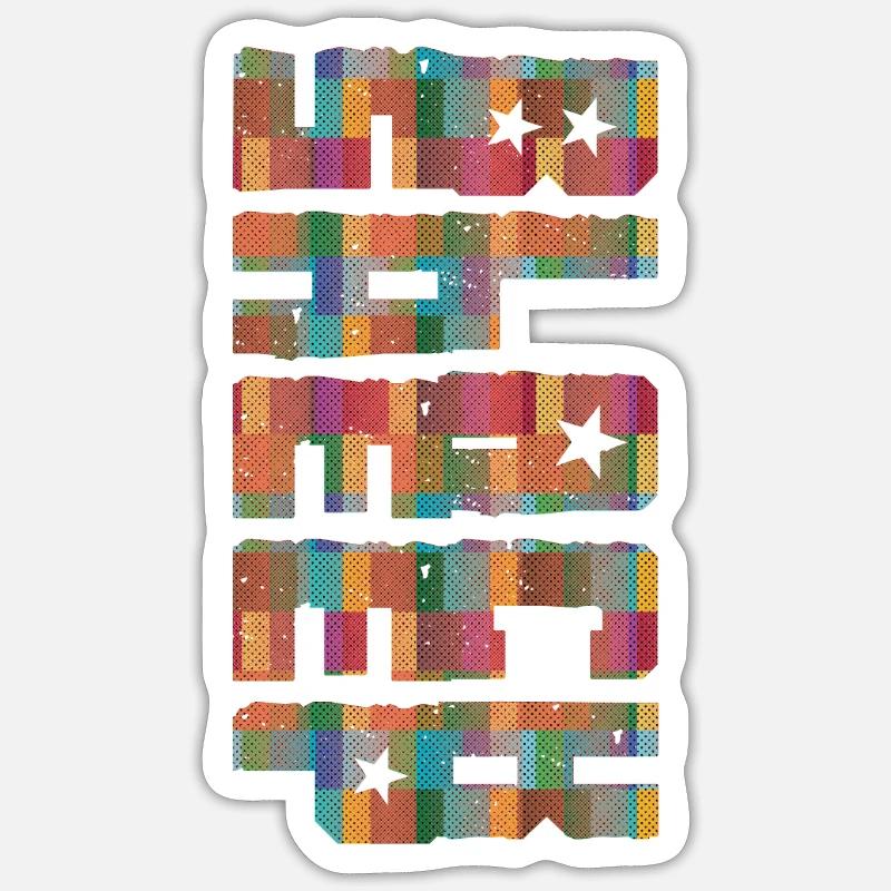 Black Sheep Retro - Sticker Größe S (10 x 10 cm) - Mattweiß