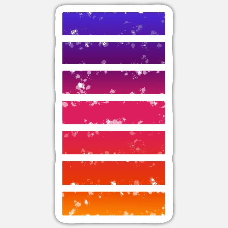 Multi-coloured bar - Sticker size S (10 x 10 cm) - white matte