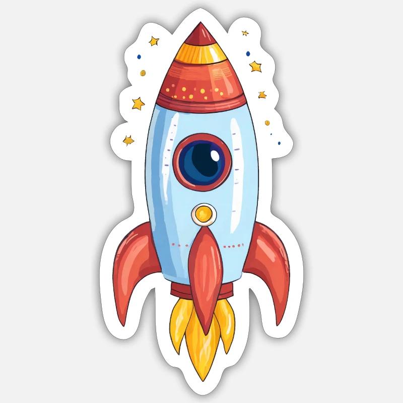 Rocket Sticker size S (10 x 10 cm)