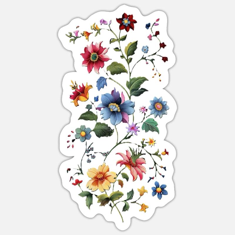 Delicate floral pattern Sticker size S (10 x 10 cm)