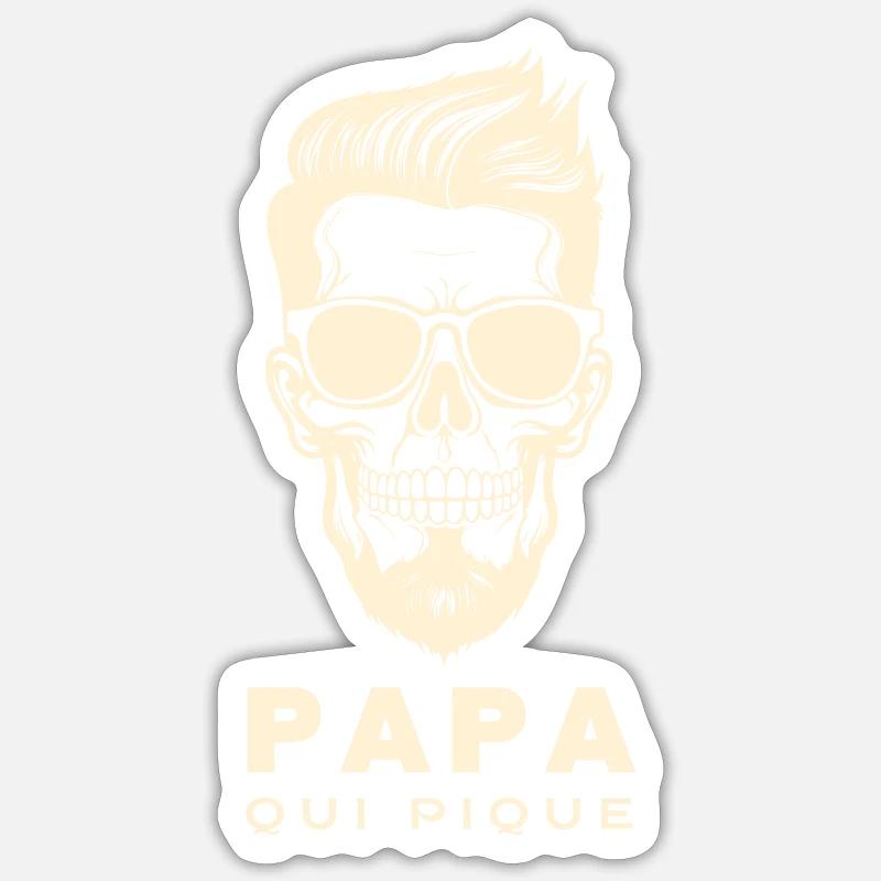 Daddy has a beard Sticker size S (10 x 10 cm)