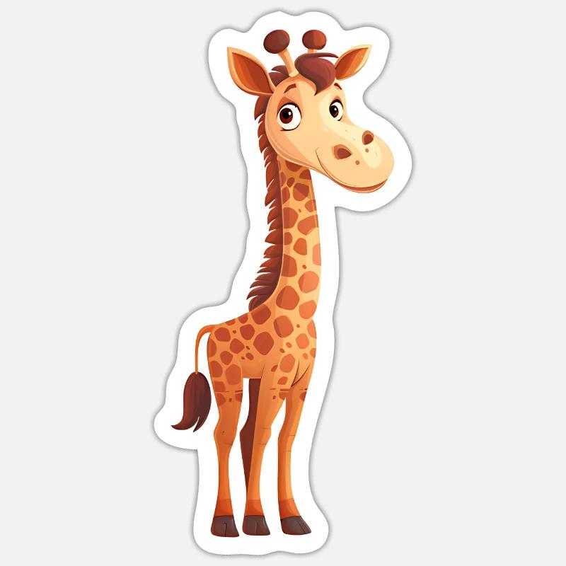 Funny Giraffe - Sticker size S (10 x 10 cm) - white matte