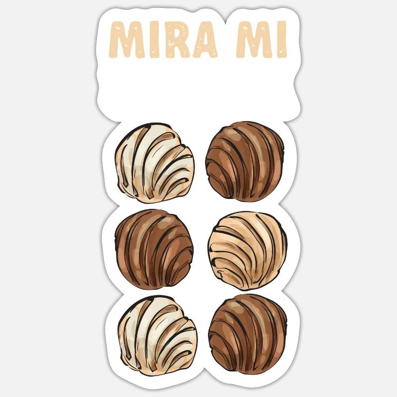 Concha Hispanic Mexican Pan Dulce Sticker size S (10 x 10 cm)
