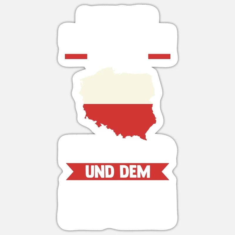 Pole Polnisch Polen - Sticker Größe S (10 x 10 cm) - Mattweiß