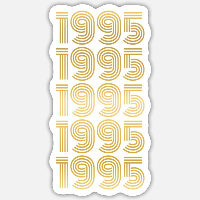 1995 - Sticker size S (10 x 10 cm) - white matte