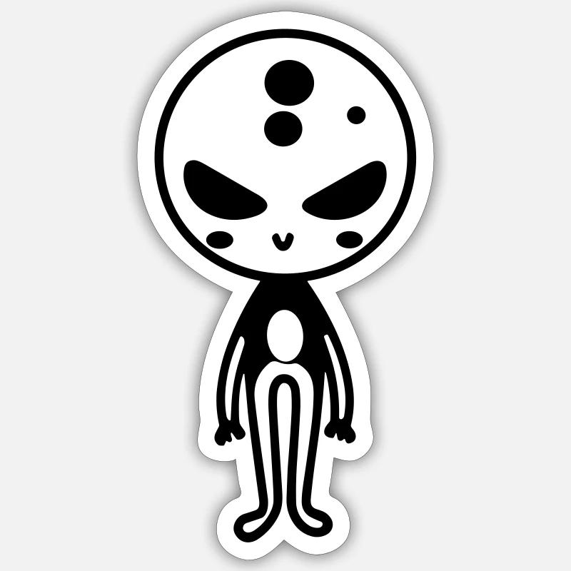 alien - Sticker size S (10 x 10 cm) - white matte