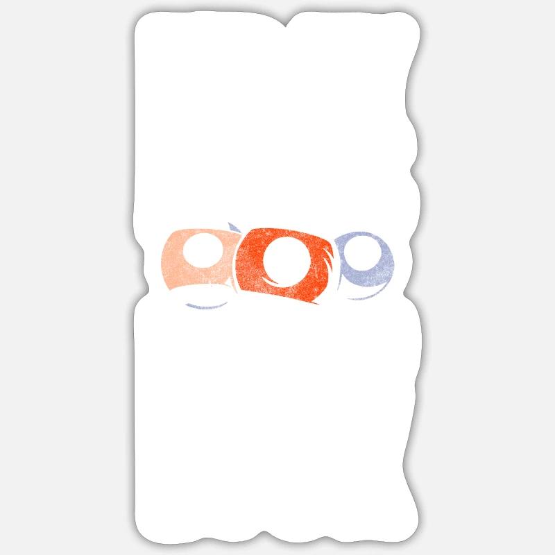 Pool Kugel Queue - Sticker Größe S (10 x 10 cm) - Mattweiß