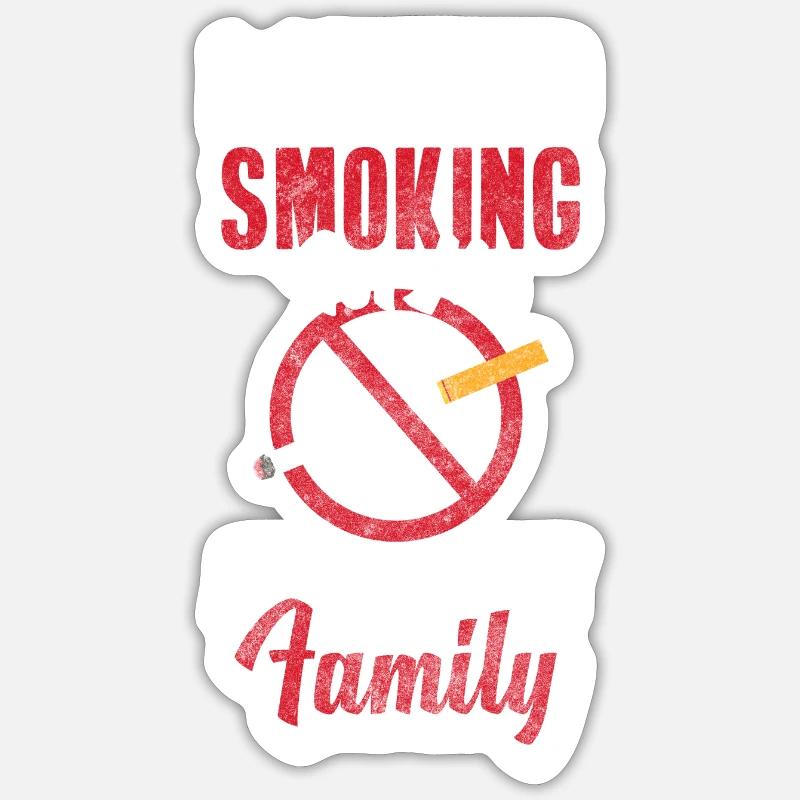 Fumer Fumer Pause Consommation - Sticker taille S (10 x 10 cm) - blanc mat