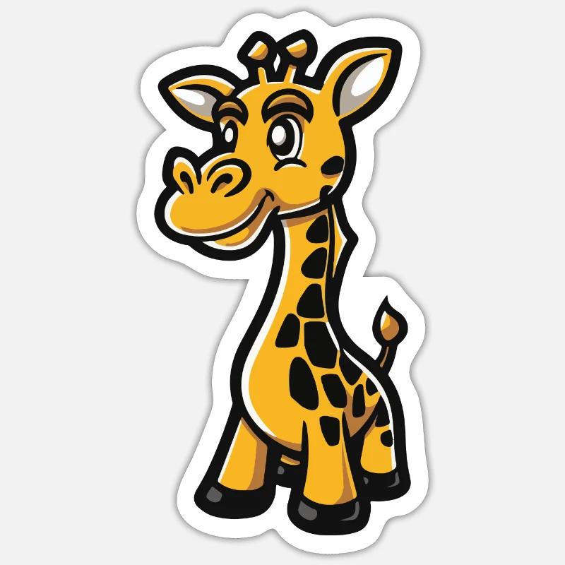 giraffe - Sticker Größe S (10 x 10 cm) - Mattweiß